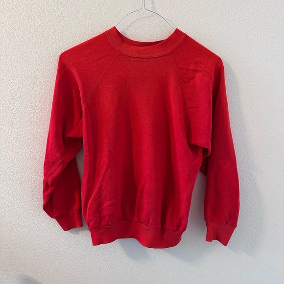 Tultex Tops - Vintage single stitch red crewneck sweatshirt